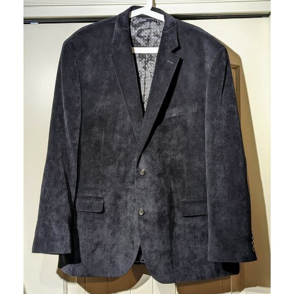 Chaps Slim Fit Black Corduroy Elbow Patch Sports Coat Mens Size 48R - Picture 1 of 13